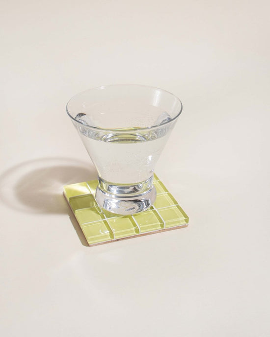 Subtle Art Studios Glass Tile Coaster - It's Lemon - lily & onyx