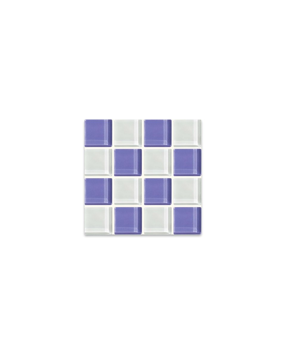 Subtle Art Studios Glass Tile Coaster - Lavender Latte - lily & onyx
