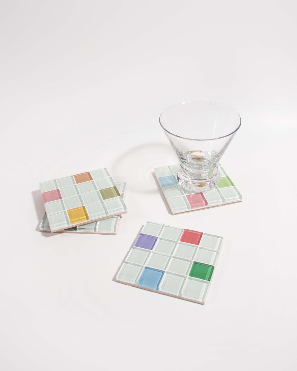 Subtle Art Studios Glass Tile Coaster - Randomness - Option 1 - lily & onyx