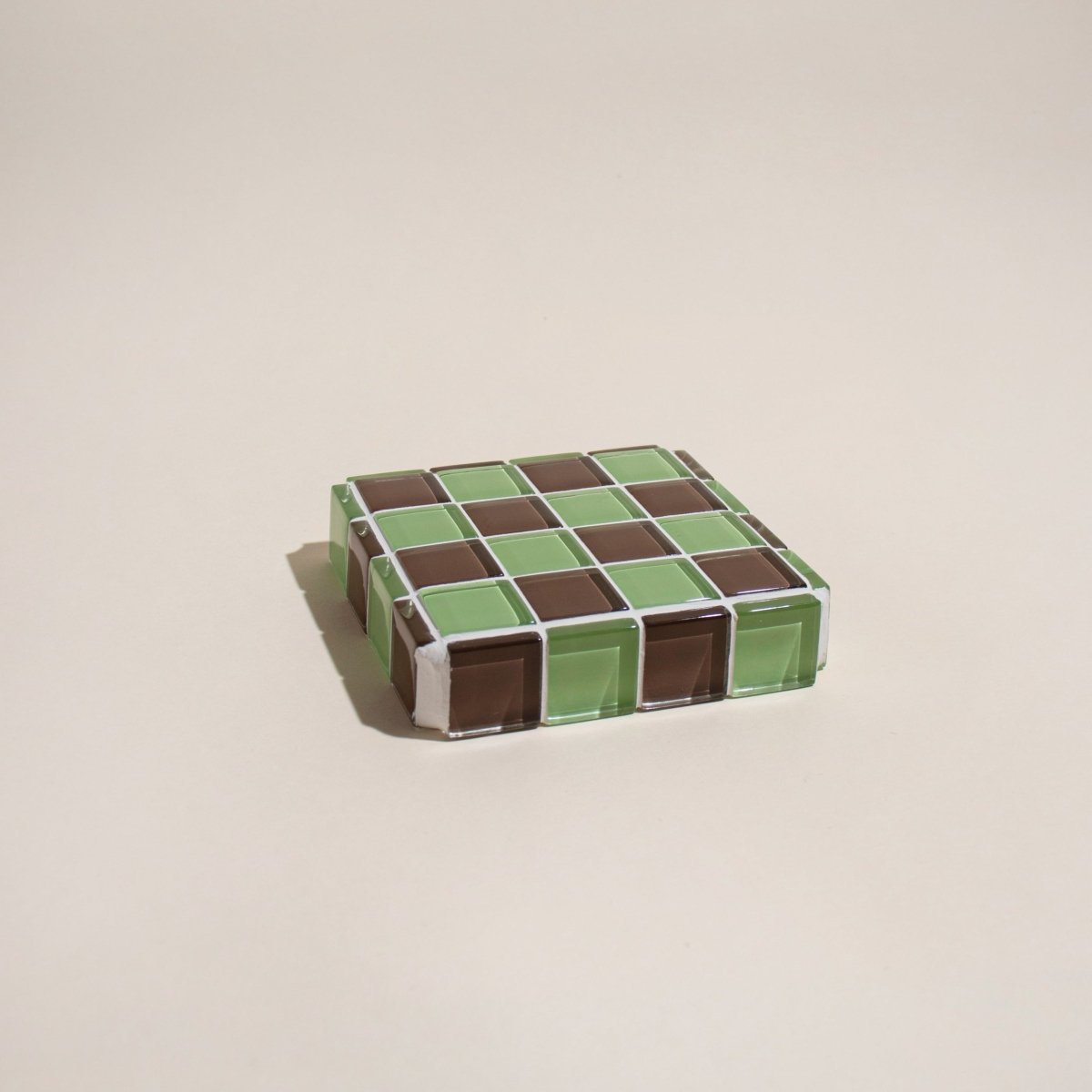 Subtle Art Studios Glass Tile Cube - Mint Dark Chocolate - lily & onyx
