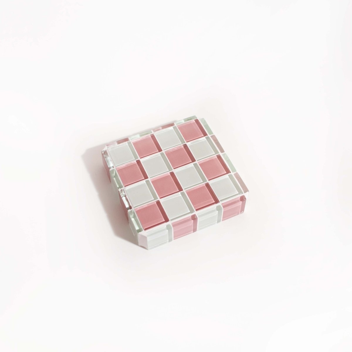 Subtle Art Studios Glass Tile Cube - Pink Himalayan Milk Chocolate - lily & onyx