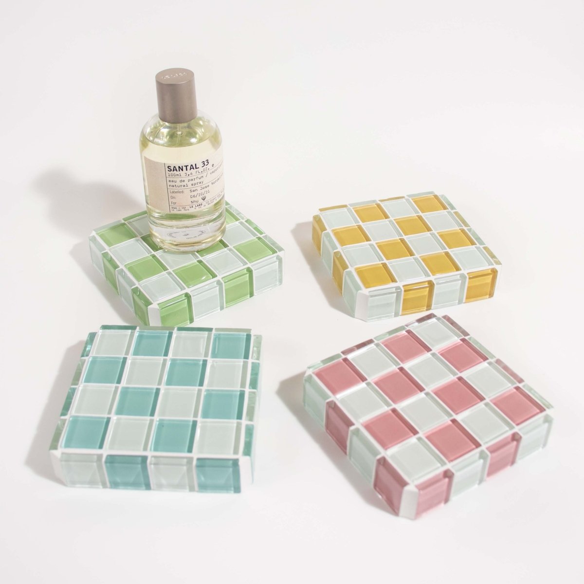 Subtle Art Studios Glass Tile Cube - Pink Himalayan Milk Chocolate - lily & onyx