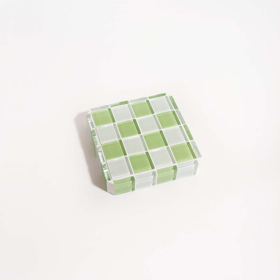 Subtle Art Studios Glass Tile Cube - Pistachio Milk Chocolate - lily & onyx
