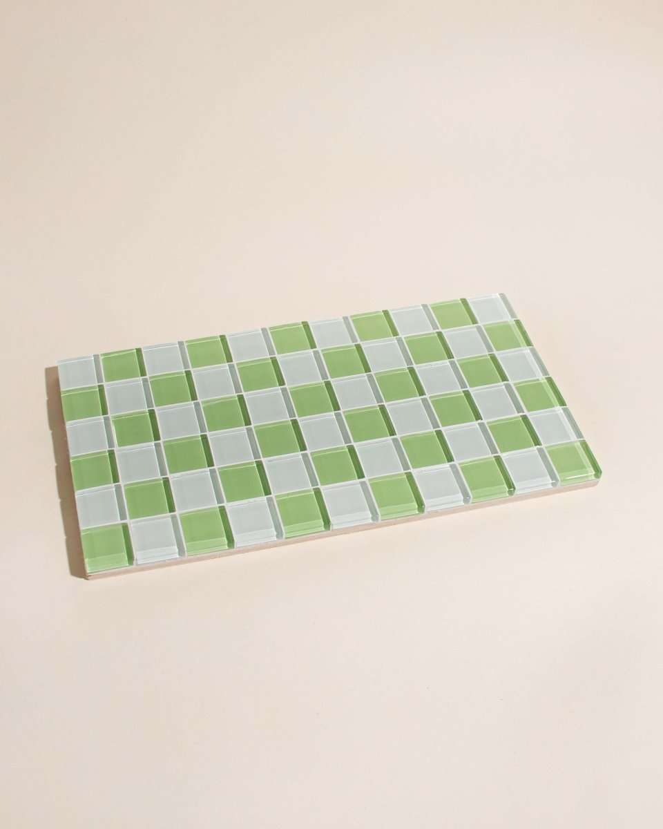 Subtle Art Studios Glass Tile Decorative Tray - Pistachio Milk Chocolate - lily & onyx
