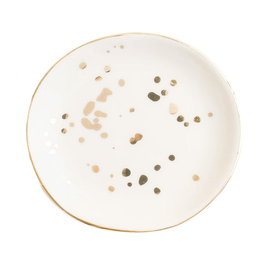 Sweet Water Decor Gold Speckled Jewelry Dish - lily & onyx
