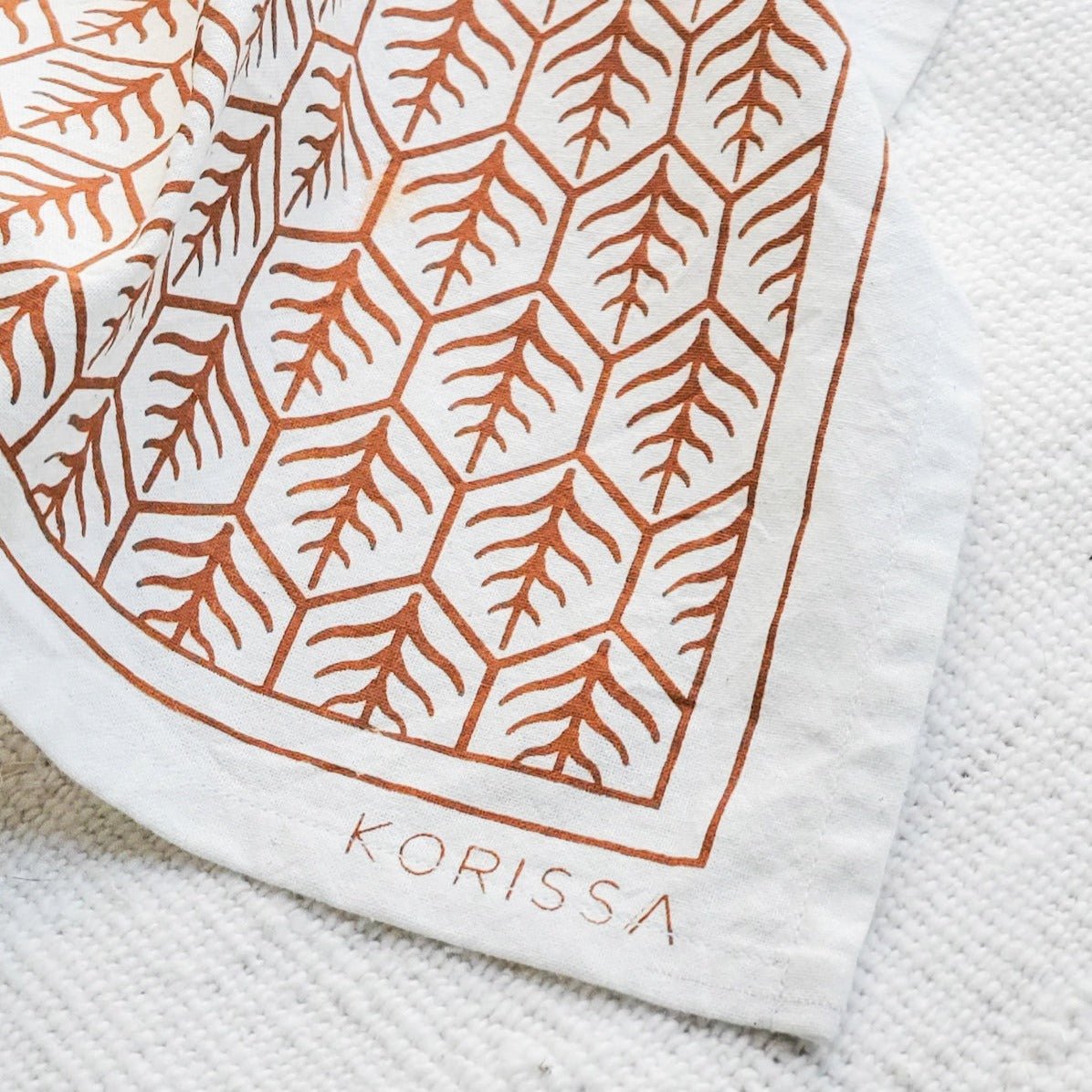 KORISSA Hand Screen Printed Tea Towel, Set of 2 - lily & onyx
