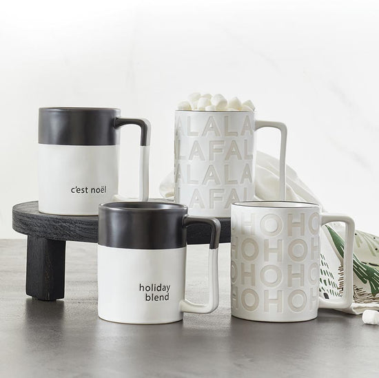 Santa Barbara Design Studio Holiday Organic Mug HOHOHO, Set of 4 - lily & onyx
