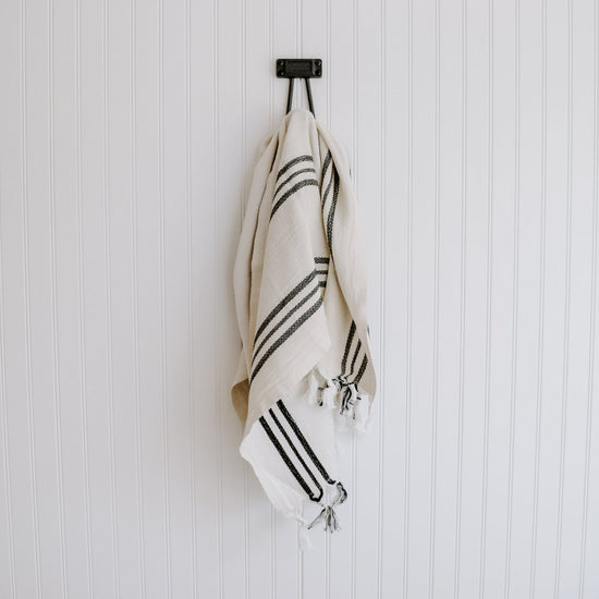 Sweet Water Decor Jordan Turkish Cotton + Bamboo Hand Towel - Three Stripe - lily & onyx
