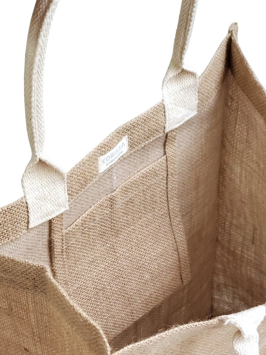 KORISSA Jute Fabric Market Bag - Earth - lily & onyx