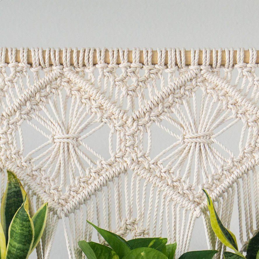 triple plant hanger Triple Pot Macrame Plant Hanger Boho Statement Piece