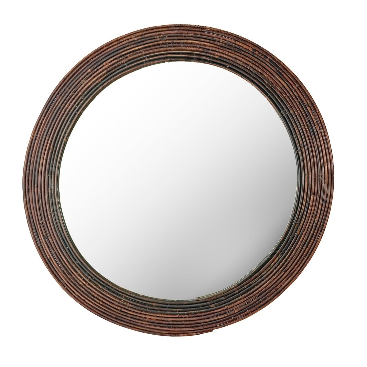 texxture Nevari Round Rattan Mirror, 23.5" - lily & onyx