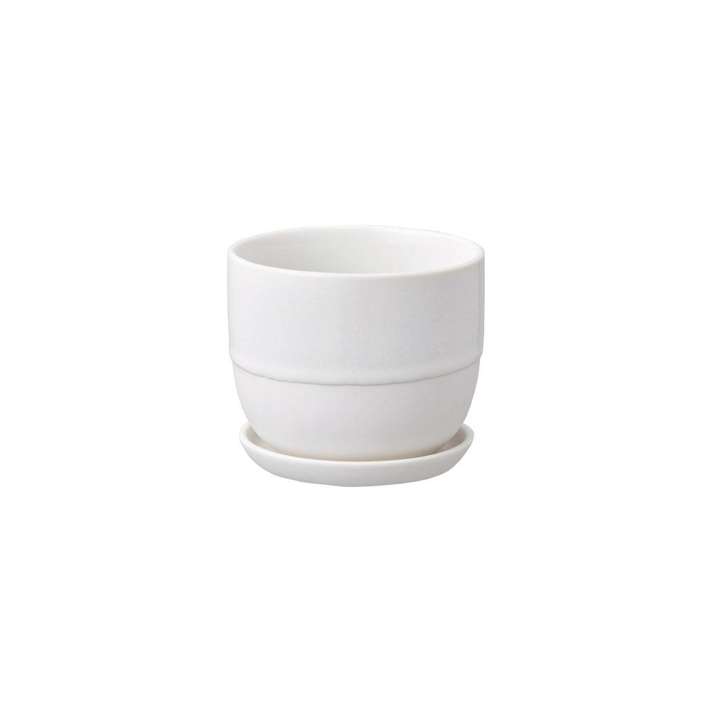 4 inch white ceramic plant pots Plant Pot 193_ White 110mm KINTO