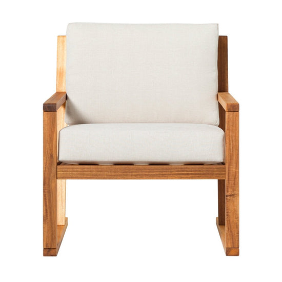 Walker Edison Prenton Modern Solid Wood Outdoor Club Chair - lily & onyx