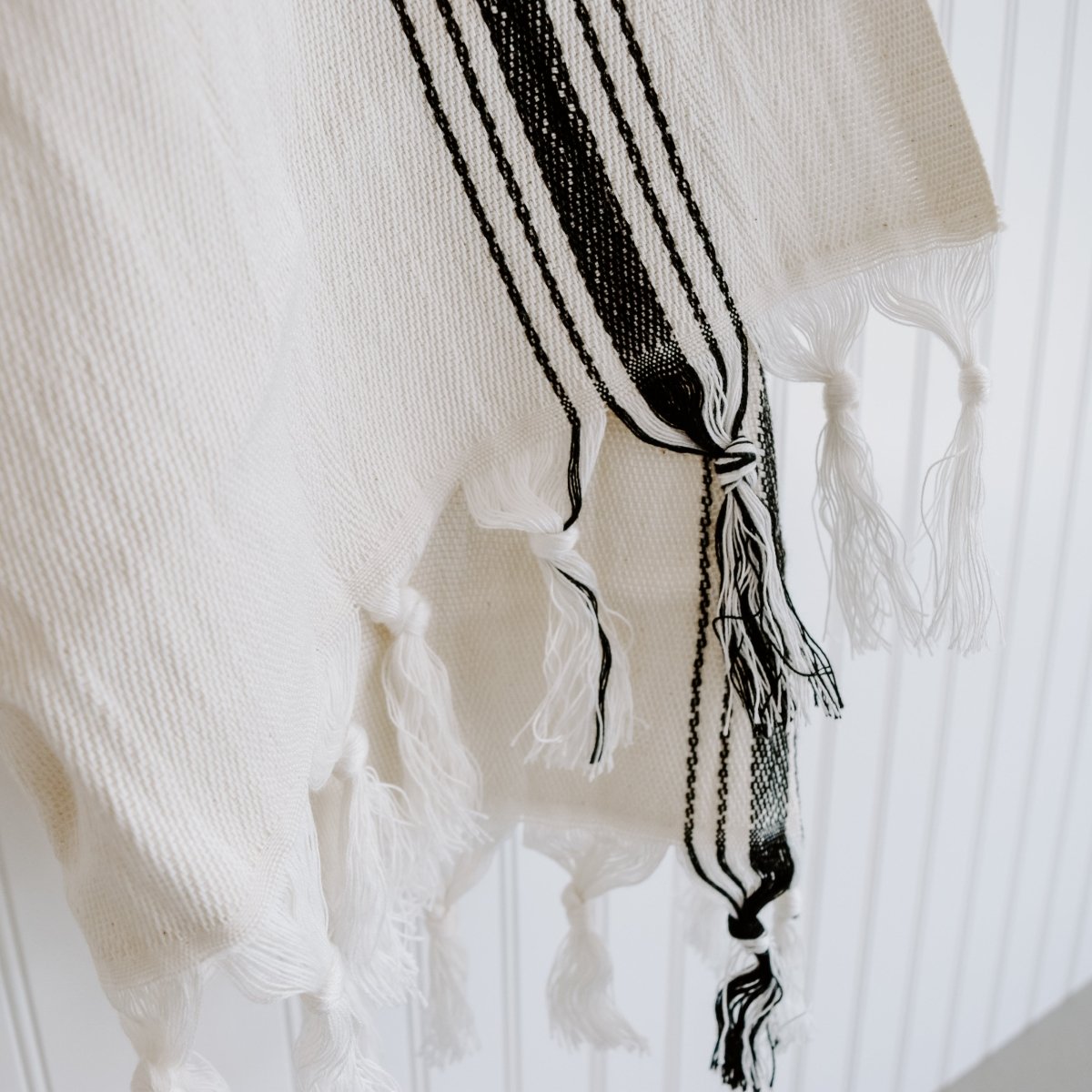 Sweet Water Decor Savannah Turkish Cotton + Bamboo Hand Towel - Five Stripe - lily & onyx
