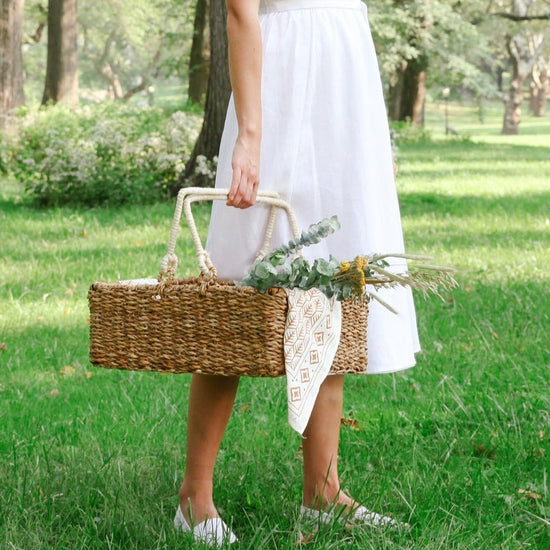 KORISSA Savar Storage Basket With Handle - lily & onyx