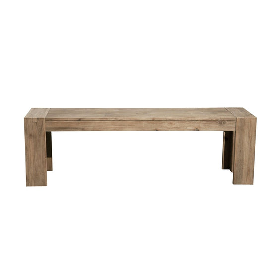 Alpine Furniture Seashore Dining Bench, Antique Natural - lily & onyx