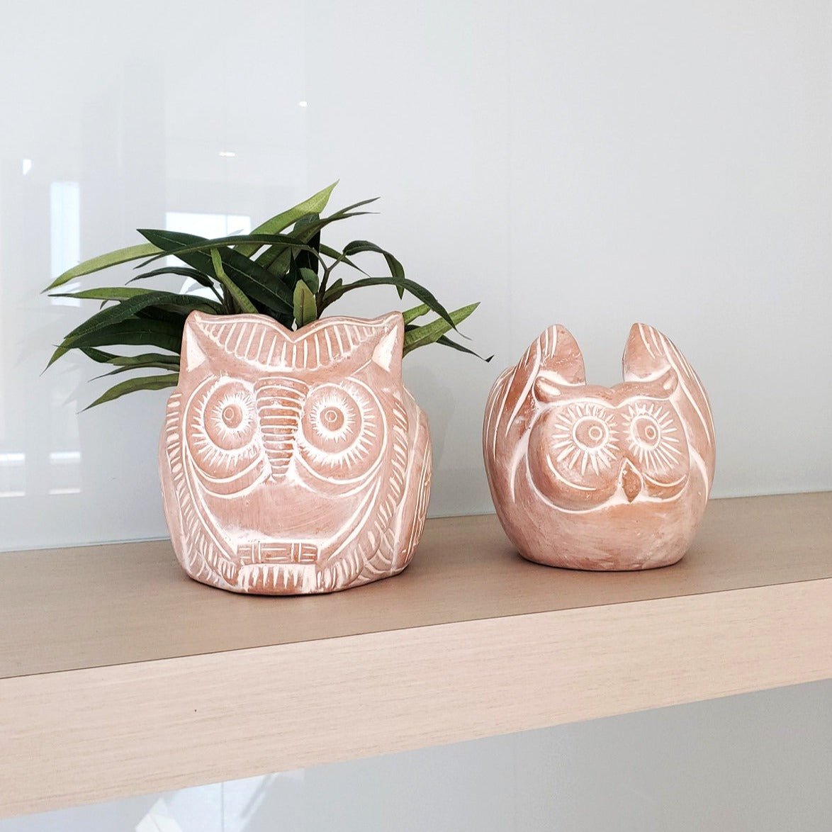 KORISSA Terracotta Pot - Horned Owl - lily & onyx