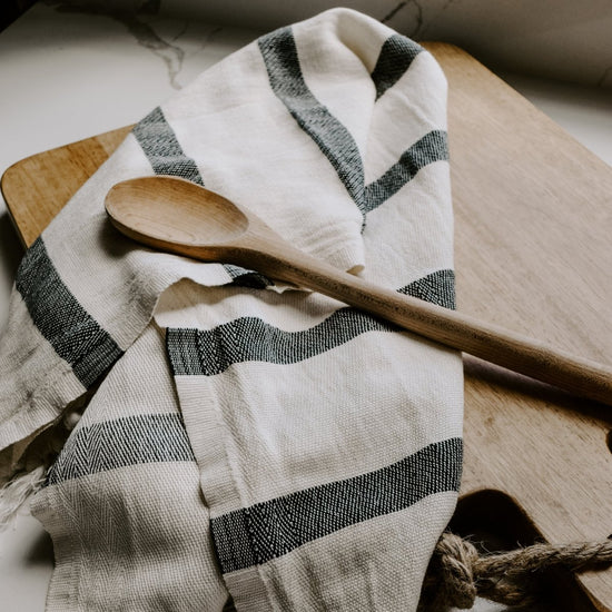 Sweet Water Decor Turkish Cotton + Bamboo Hand Towel - Single Stripe - lily & onyx