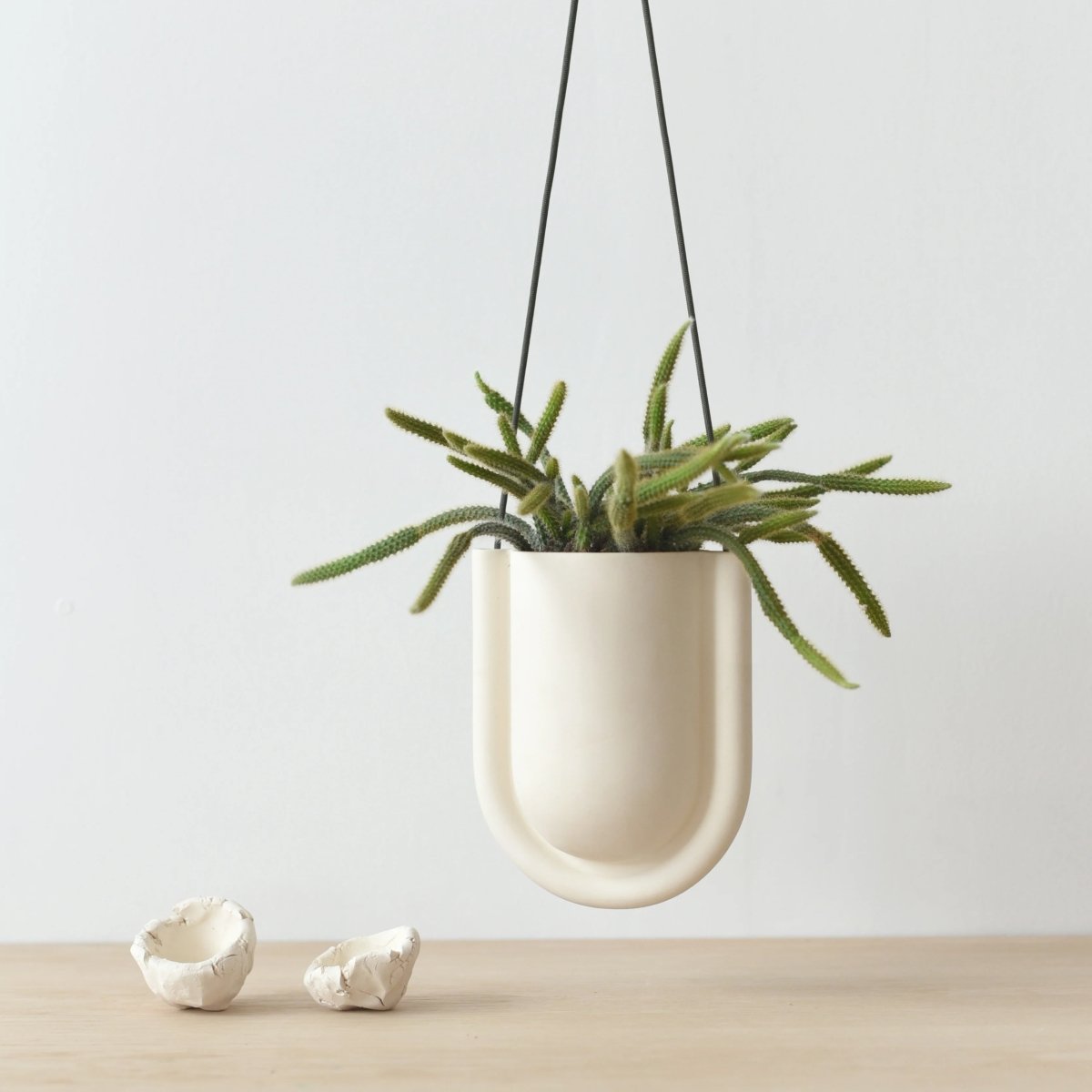 Misewell Portico Hanging Planter | Handcrafted Stoneware Ceramic Planter with Drainage