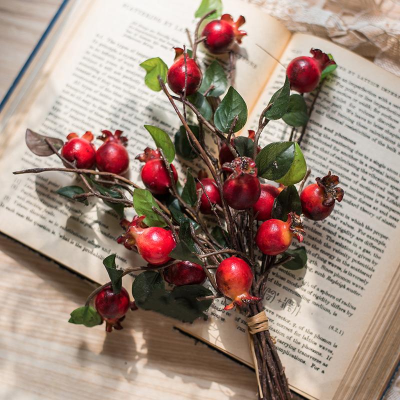 Rustic Reach Artificial Fruit Pomegranate Fruit Bouquet 12" Tall