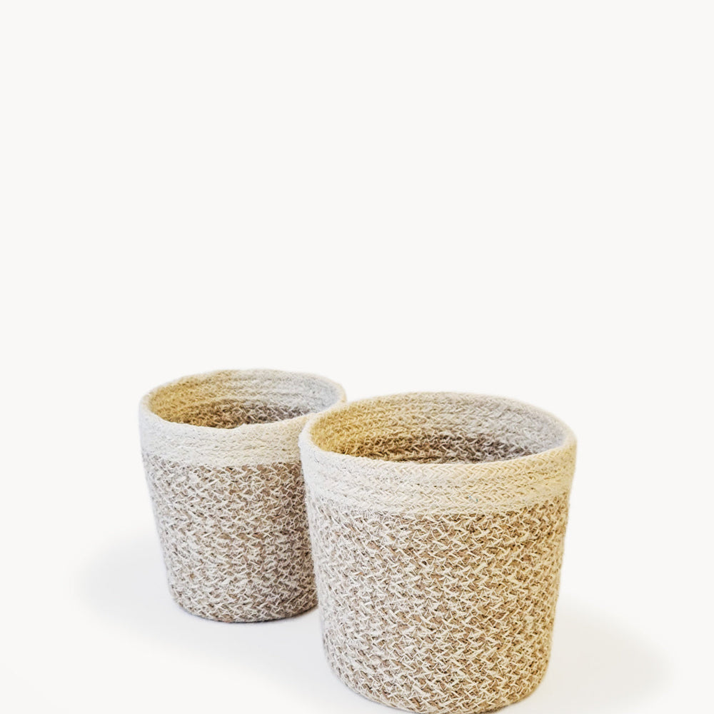 Agora Plant Basket, White