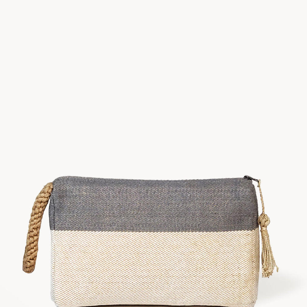 Block A Clutch, Gray