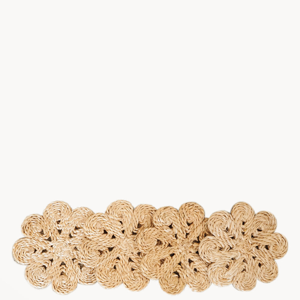 Jute Flower Drink Coaster, Set of 4