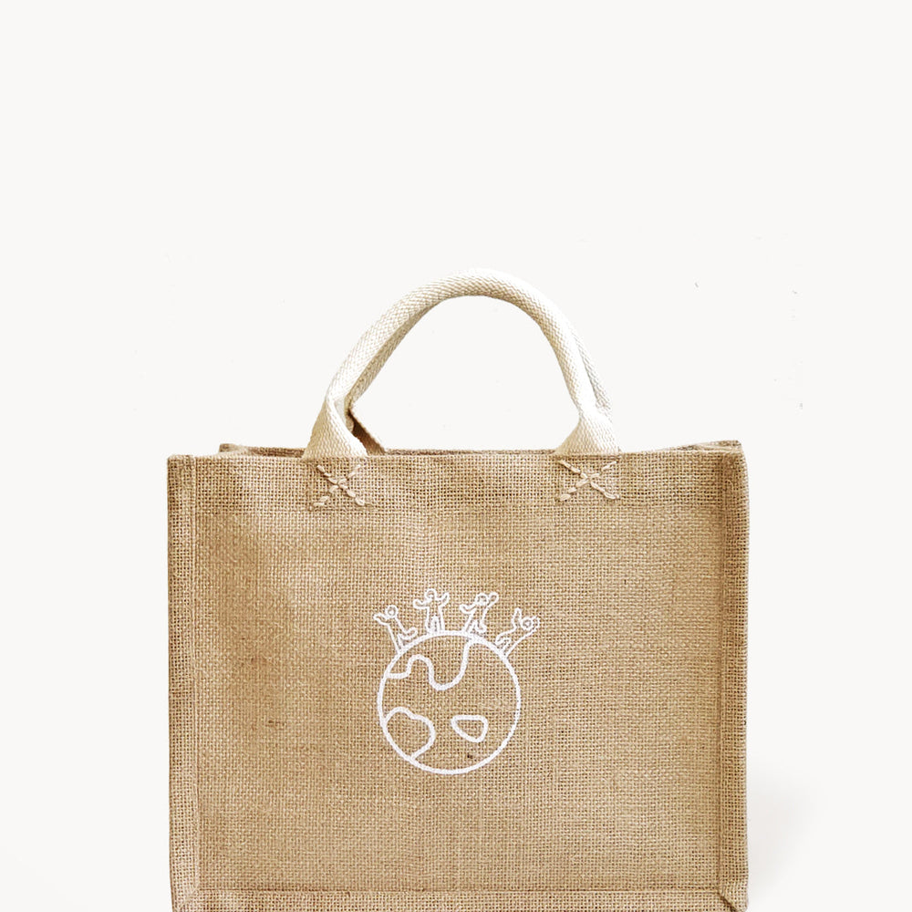 Jute Canvas Gift Bag - Earth