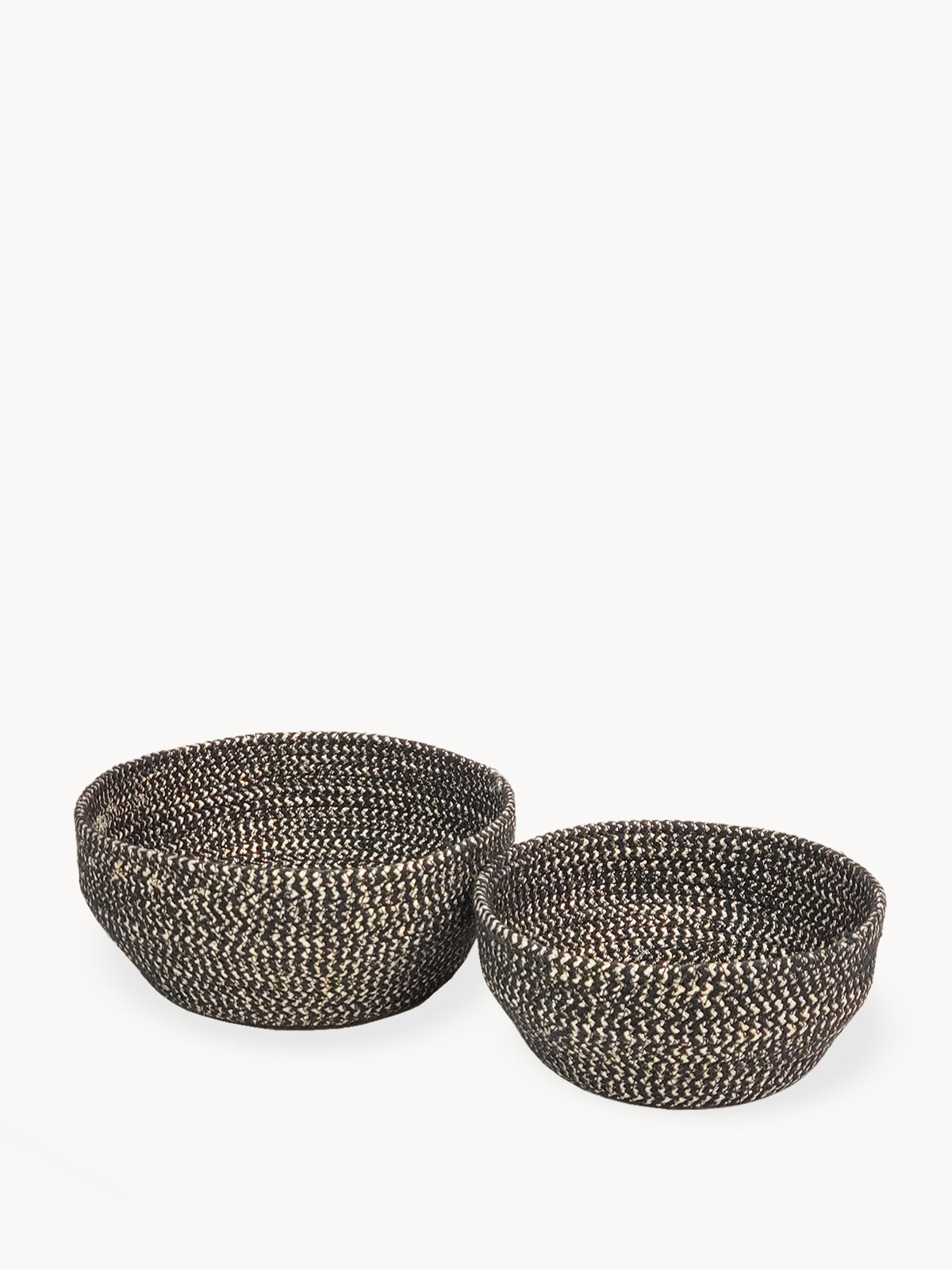 Glitter Bowl, Black - Set of 2