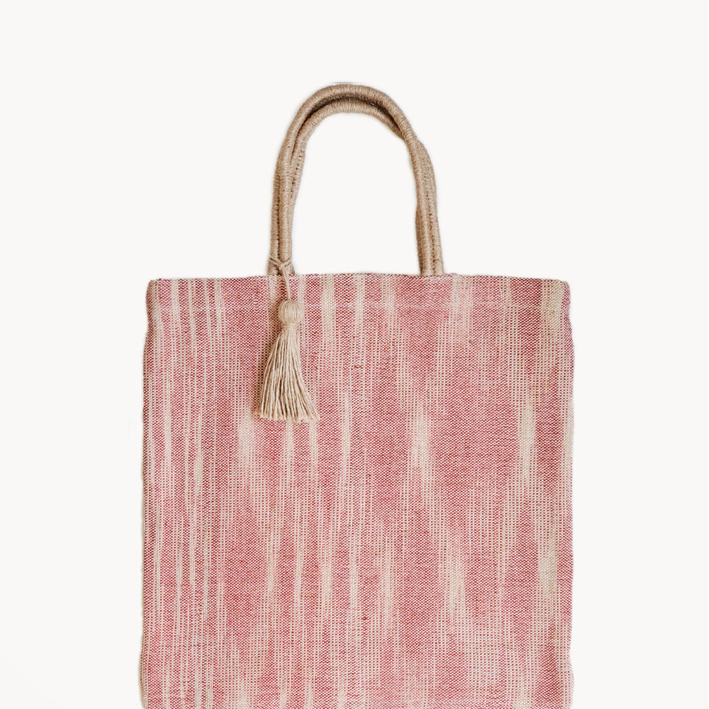 Nadi Jute Tote Bag - Red