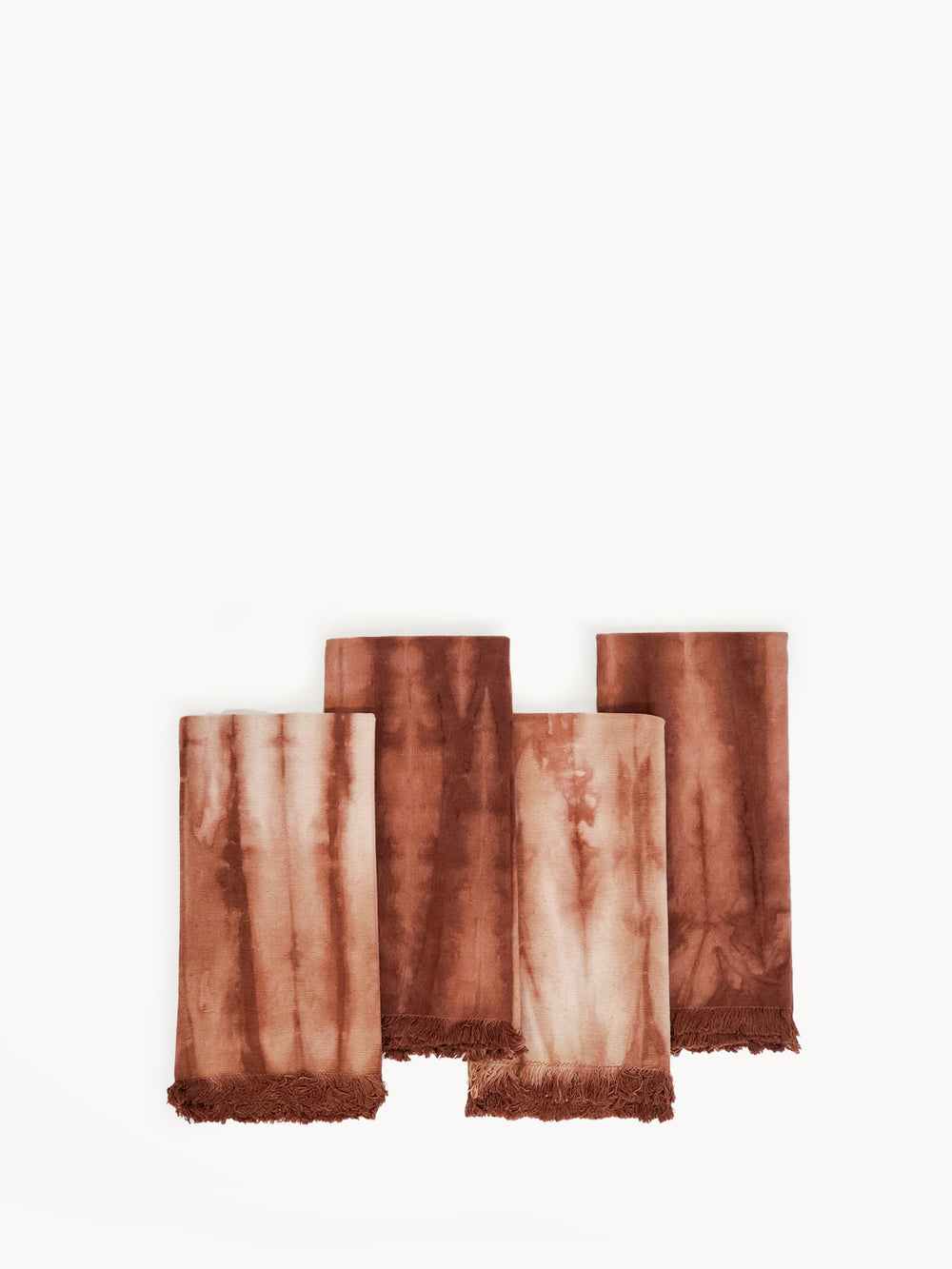 Tie Dye Cotton Napkin, Brown - Set of 4