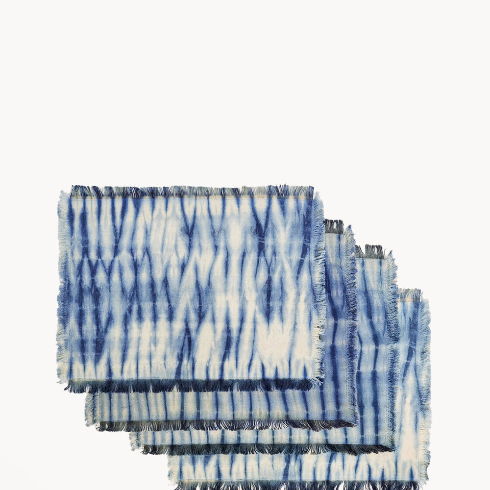 
                      
                        Tie Dye Cotton Placemat, Indigo Blue - Set of 4
                      
                    