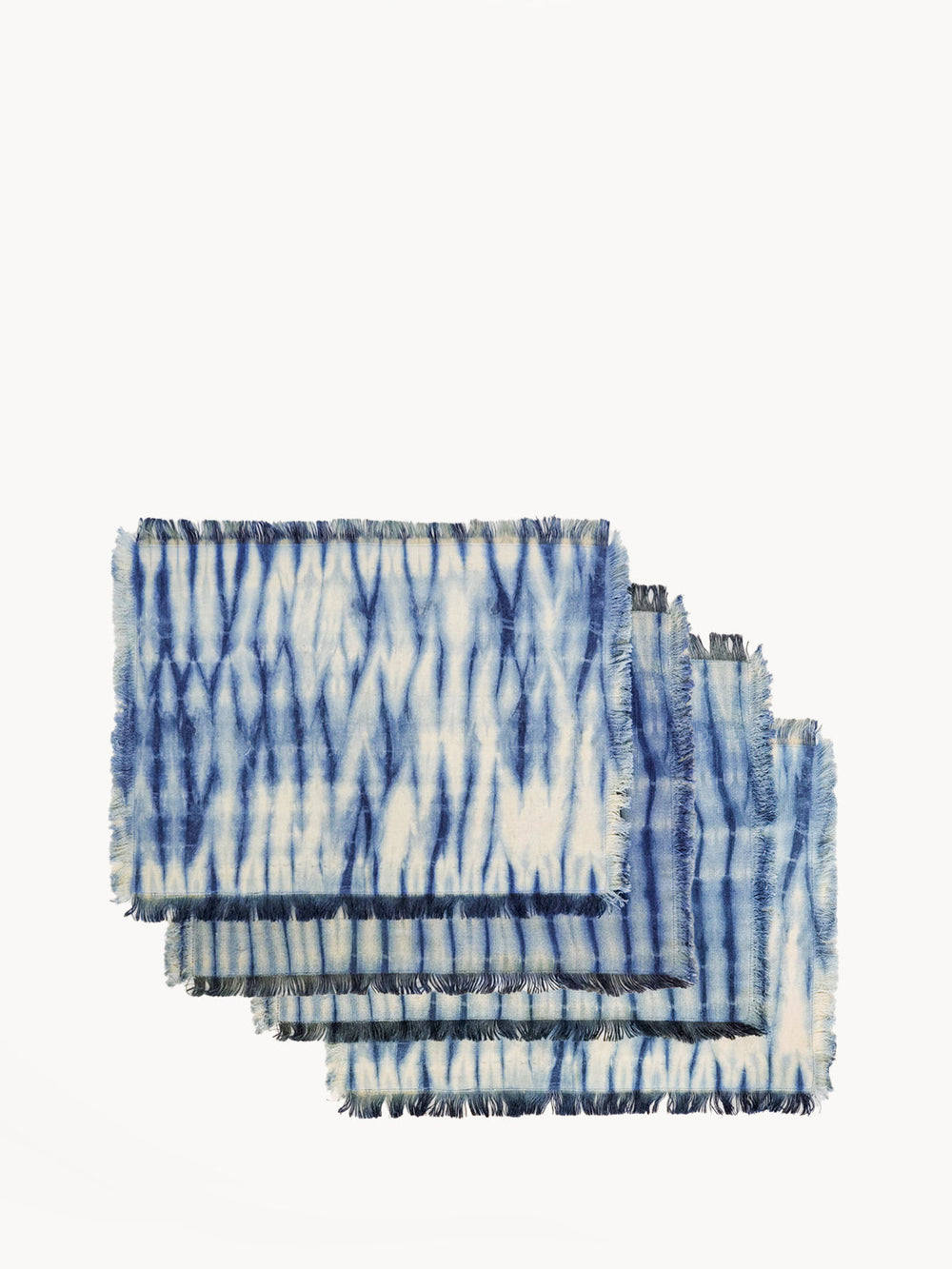 Tie Dye Cotton Placemat, Indigo Blue - Set of 4