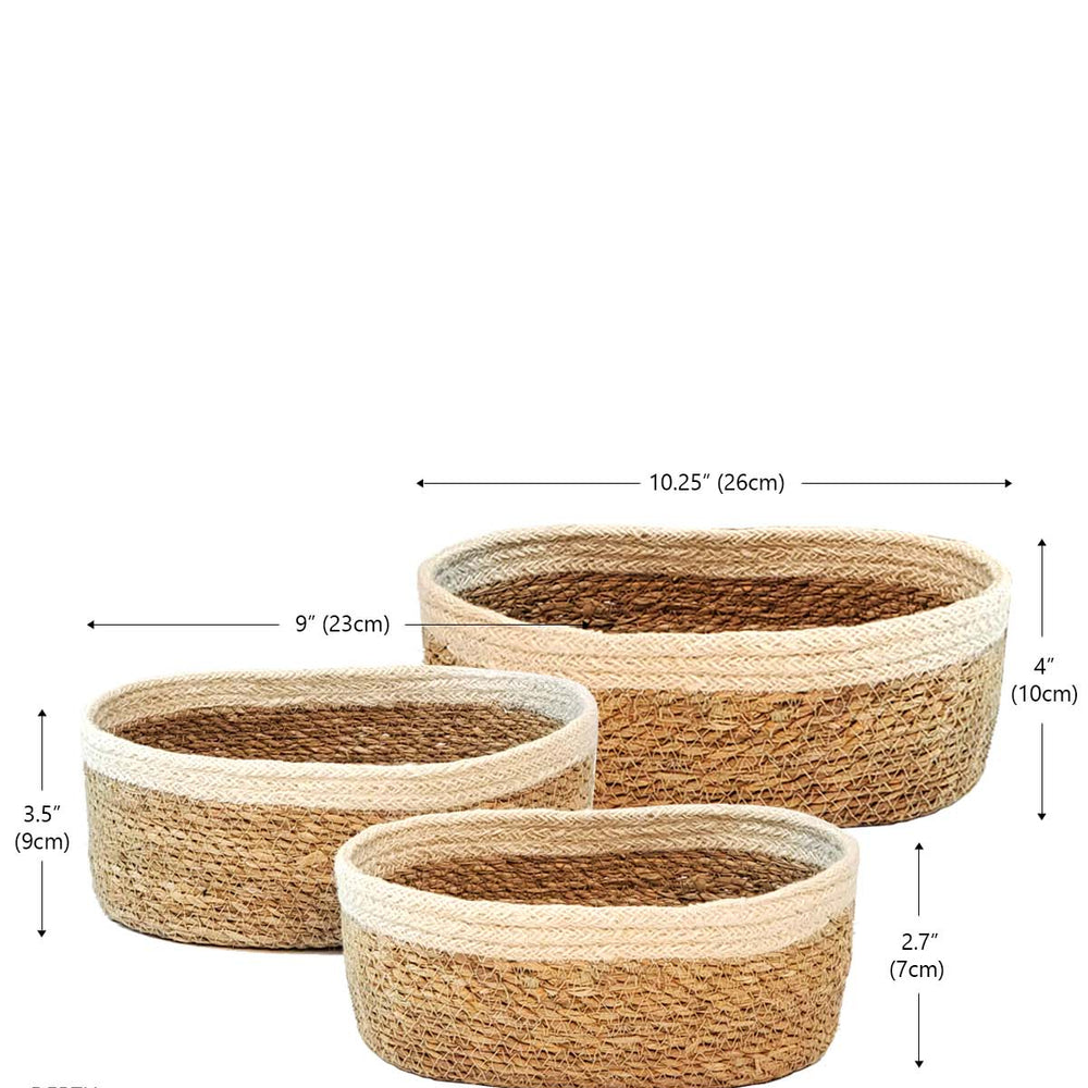 
                      
                        Savar Oval Bowl, Set of 3
                      
                    