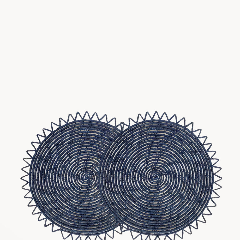 
                      
                        Surya Woven Palm Fiber Placemat, Indigo Blue - Set of 2
                      
                    