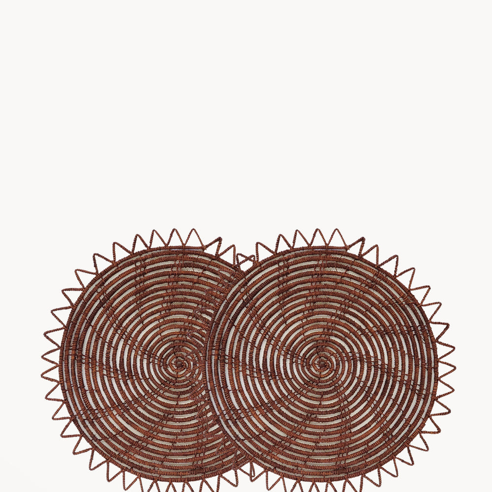 
                      
                        Surya Woven Palm Fiber Placemat, Brown - Set of 2
                      
                    