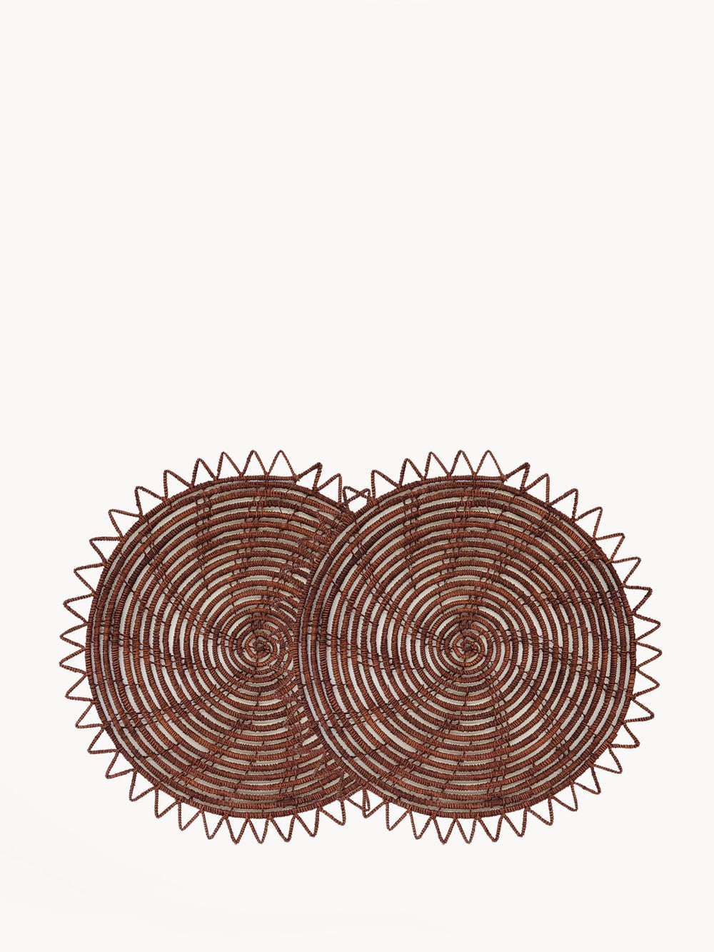 Surya Woven Palm Fiber Placemat, Brown - Set of 2