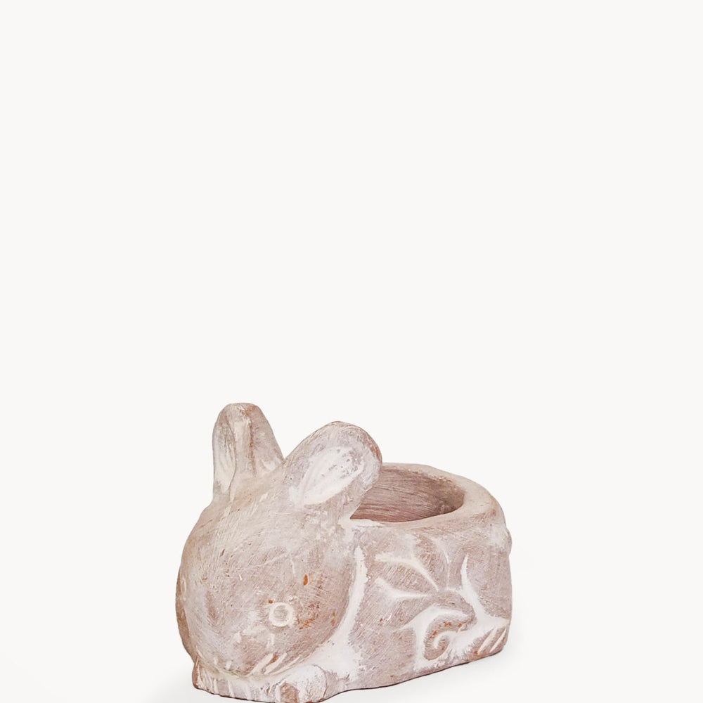 Terracotta Tea Light Candle Holder, Rabbit