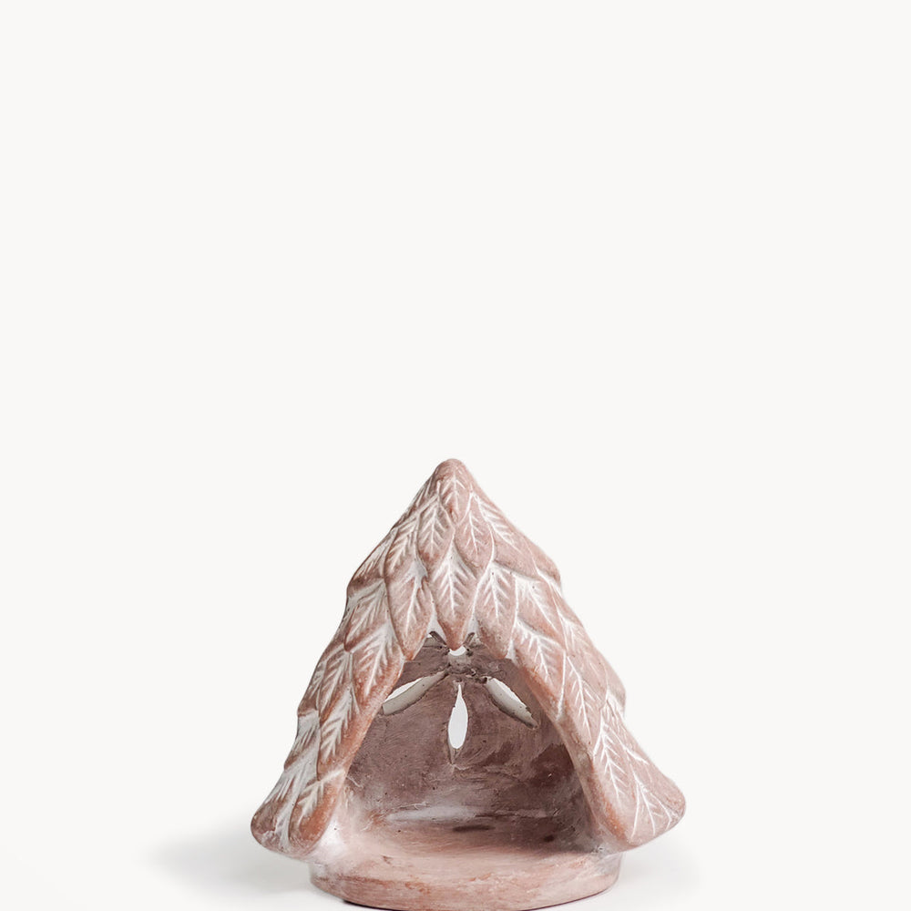 Terracotta Tea Light Candle Holder, Tree