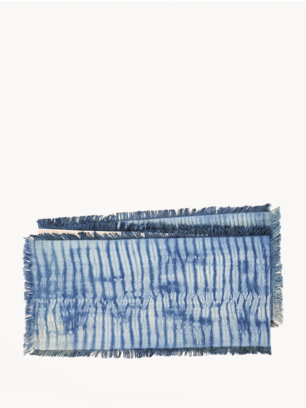 Tie Dye Cotton Table Runner, Indigo Blue