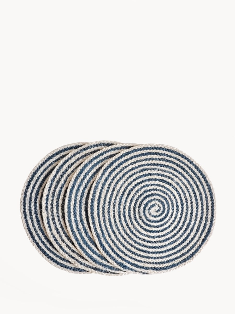 Kata Spiral Placemat, Blue - Set of 4