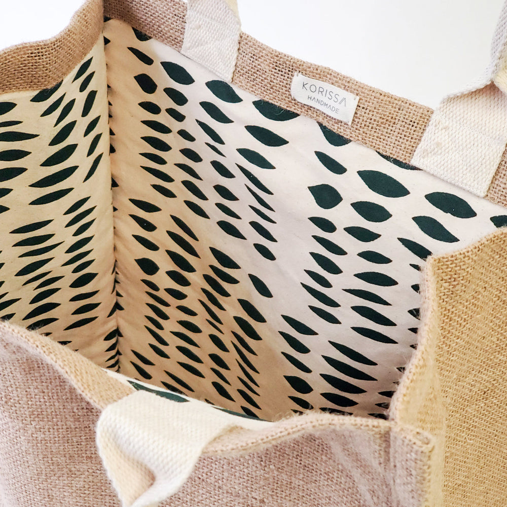 Jute Canvas Market Bag - Nature