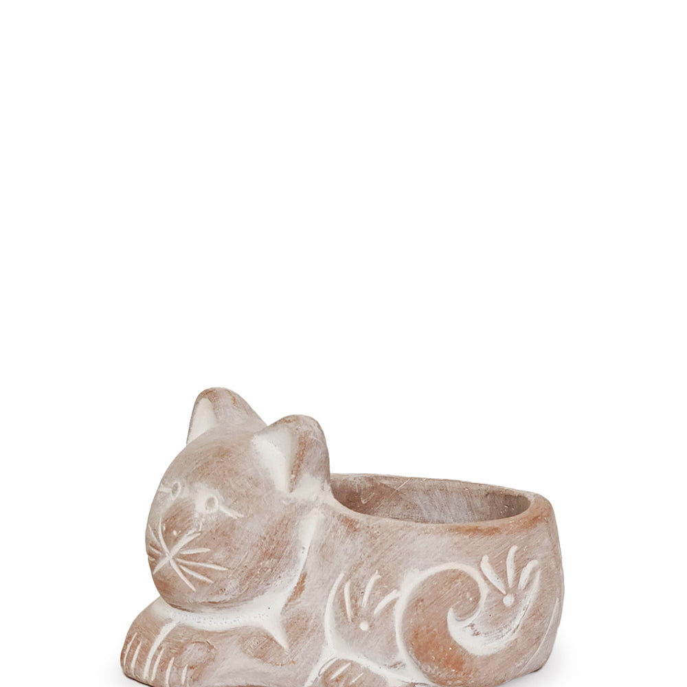 
                      
                        Terracotta Tea Light Candle Holder, Cat
                      
                    