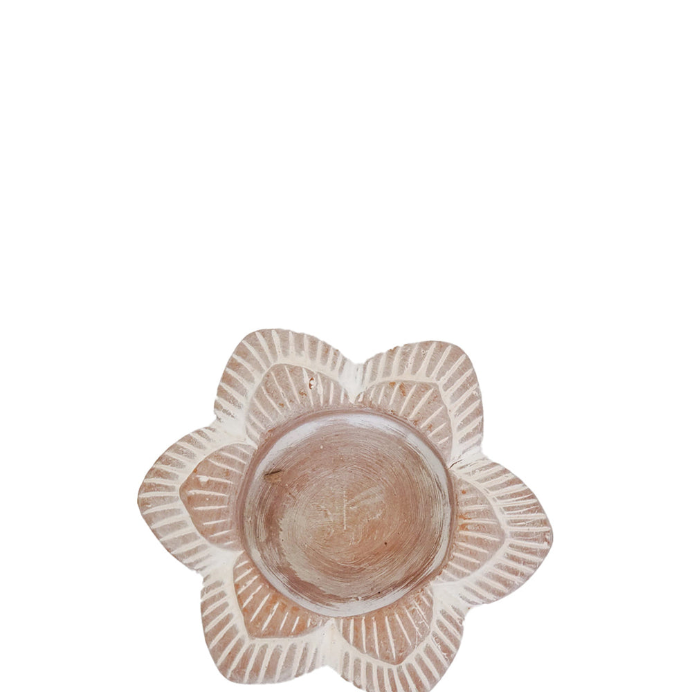 
                      
                        Terracotta Tea Light Candle Holder, Flower
                      
                    