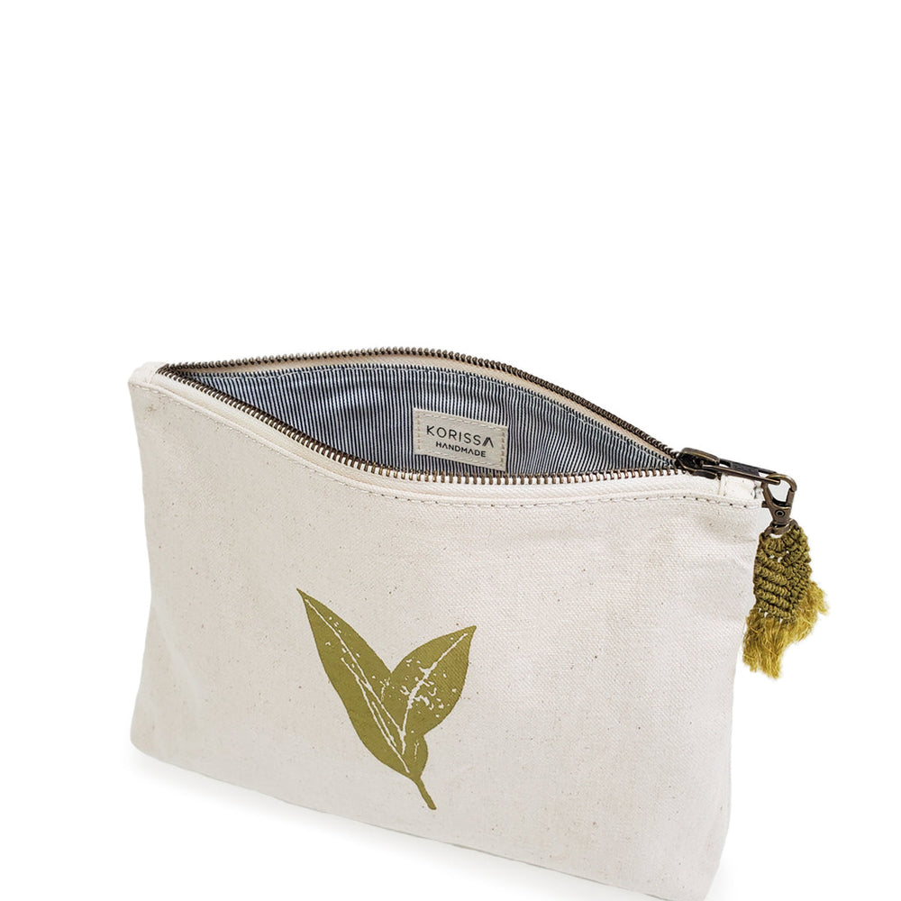 
                      
                        Hand Screen Printed Cotton Canvas Pouch - Nature
                      
                    