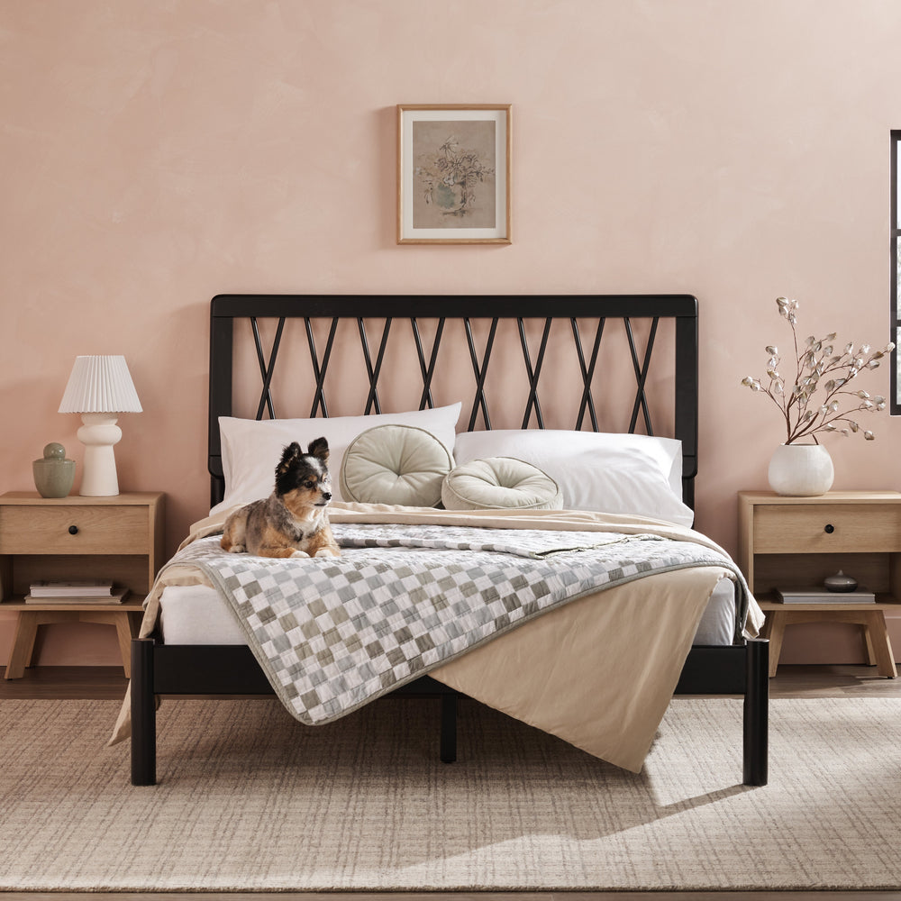 
                      
                        Xavier X Spindle Mid-Century Modern Solid Wood Bed
                      
                    