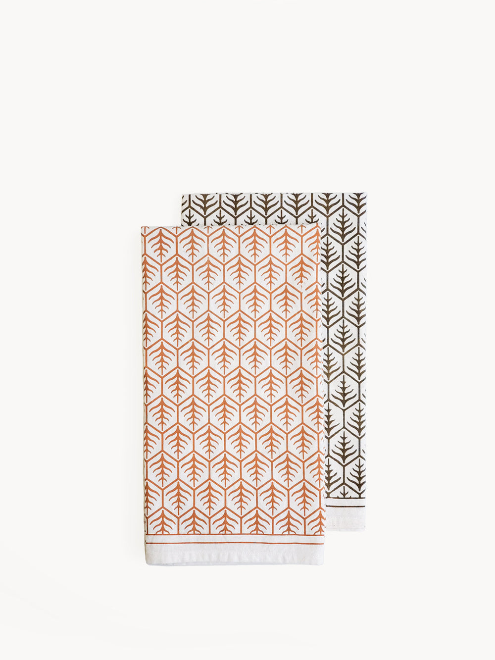 Hand Screen Printed Tea Towel, Set of 2