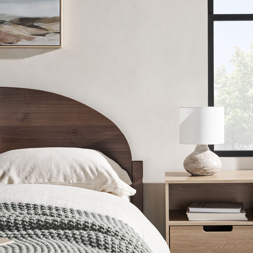 
                      
                        Elias Solid Wood Bed with Arched Headboard
                      
                    