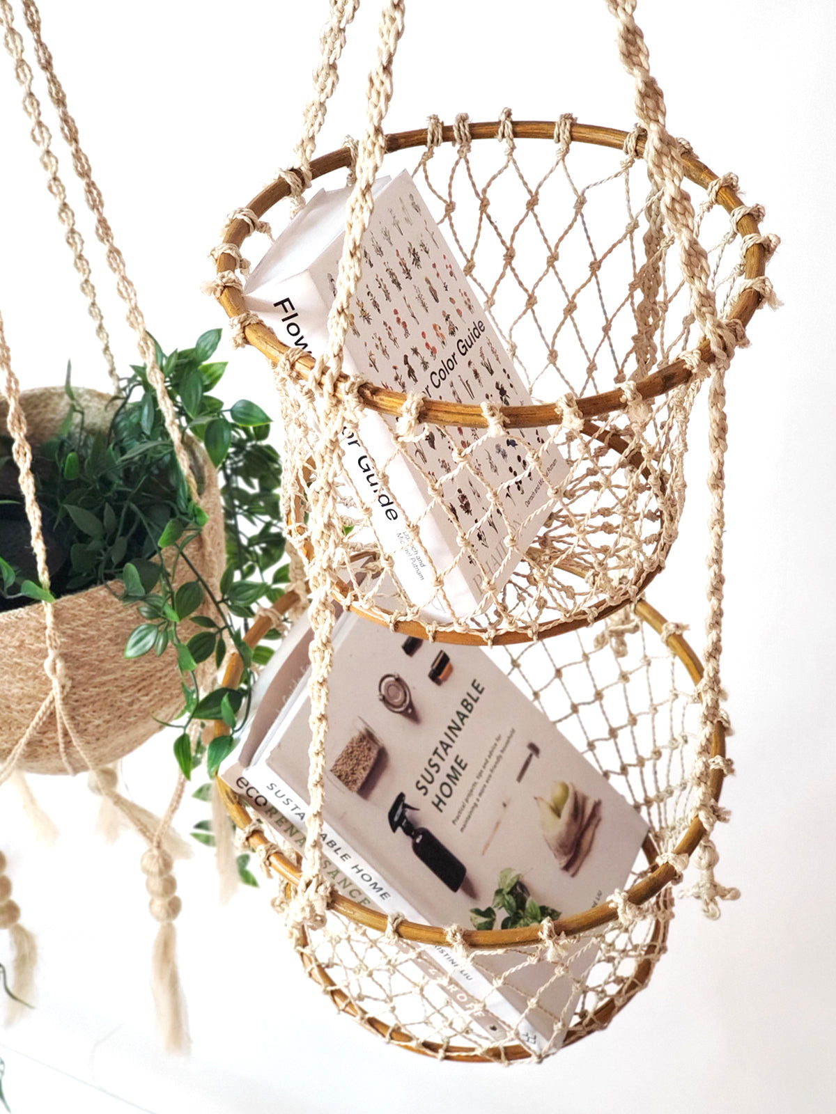 2 tier hanging planter KORISSA Jhuri Double Hanging Basket