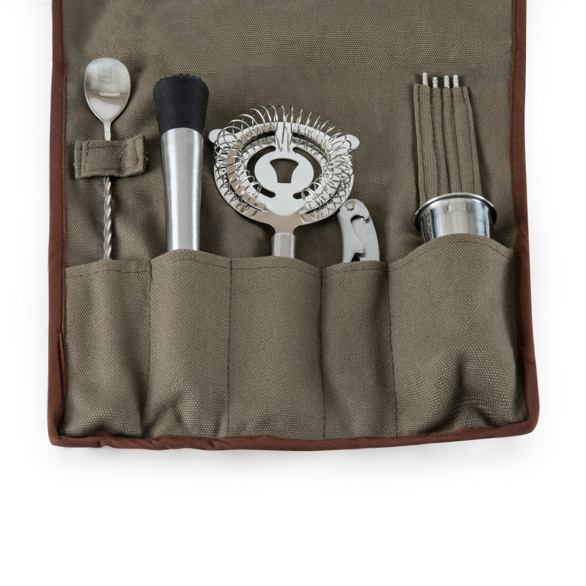 Picnic Time Family of Brands 10 - Piece Bar Tool Roll Up Kit - lily & onyx